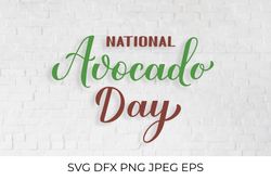 National Avocado Day calligraphy hand lettering SVG