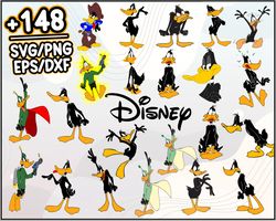 Daffy Duck Bundle SVG, Daffy Duck SVG, Cartoon SVG PNG DXF EPS File