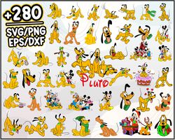 Pluto Bundle SVG, Pluto SVG, Disney SVG PNG DXF EPS File