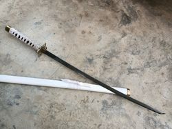 Handmade Carbon Steel Real Hamon Japanese Katana Samurai Sword With White Scabbard, Personalized Sword, Personalized Gif