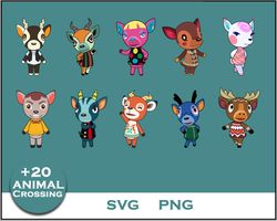 Deer Bundle SVG, Deer SVG,  Animal Crossing SVG, Cartoon SVG Digital File