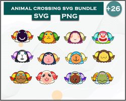 Sheep Bundle SVG, Sheep SVG, Animal Crossing SVG, Cartoon SVG Digital File