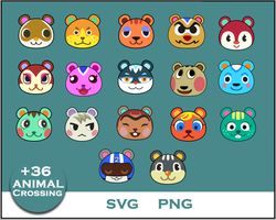 Squirrel Bundle SVG, Squirrel SVG, Animal Crossing SVG, Cartoon SVG Digital File