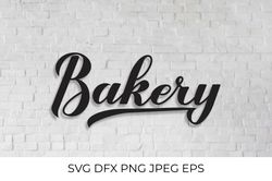 Bakery calligraphy hand lettering SVG