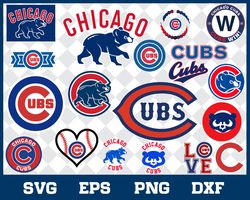 Chicago Cubs Bundle SVG, Chicago Cubs SVG, MLB SVG, Sport SVG