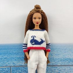 barbie doll clothes whale sweater