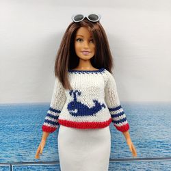 Barbie curvy clothes whale sweater