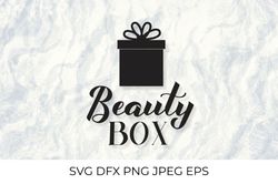 Beauty Box calligraphy hand lettering SVG