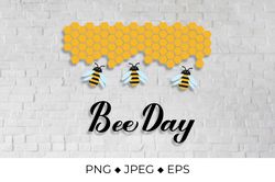 Bee Day calligraphy hand lettering