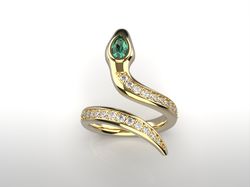 Kundalini Snake Ring Gold /001
