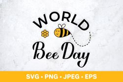 World Bee Day SVG. Cute Bee and honeycomb