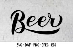 Beer hand lettered SVG
