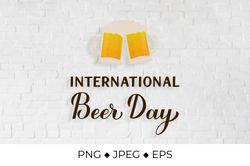International Beer day sublimation design