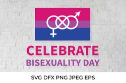 Bisexuality Day. Bisexual Pride Flag SVG
