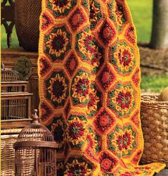 Digital | Vintage Afghan knitted blanket | Crochet Patterns Afghan Plaids | Beautiful plaid | Knitted Afghans | PDF