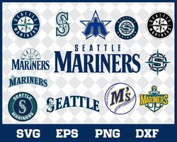 Seattle Mariners Bundle SVG, Seattle Mariners SVG, MLB SVG, Sport SVG Digital File