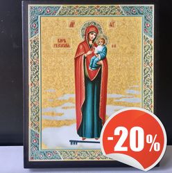 Icon of the Mother of God "Key of Understanding" | High quality icon on wood | Size:  6,5" x 5,1" | Made in Russia