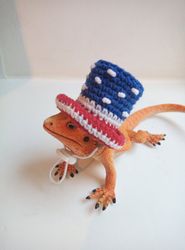 Independence dayhat for small pet, 4th July hat for bearded dragon, rat, hamster