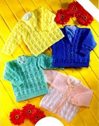 Digital | Crochet cardigans and sweaters for babies | Knitting | Knitted children's jersey | Knitting for children | PDF