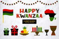 Kwanzaa clipart bundle. African American holiday