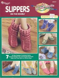 PDF Crochet Patterns Slippers on the Double