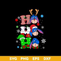 Ho Ho Ho Eeyore Christmas SVG, Merry Christmas SVG File