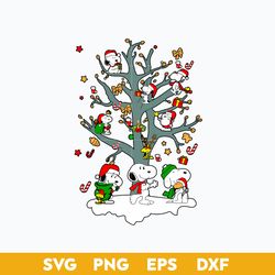 Snoopy Merry Christmas Tree Gift SVG, Snoopy Christmas SVG File