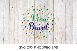 Viva Brazil calligraphy hand lettering SVG