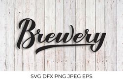 Brewery calligraphy hand lettering SVG