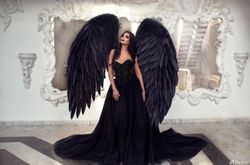 black wings, black angel wings, halloween wings, maleficent wings, costume wings, cosplay