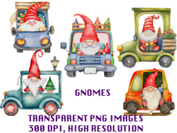 Christmas Gnomes clipart png,Christmas Gnomes in the Truck Clipart