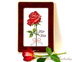 Rose Handmade Embroidery, Best Friend Gift, Mother In Low Gift, Step mom Gift, Ukraine Shops, Teacher Appreciation Gift