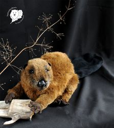 Custom order realistic toy Beaver Sajo plush toy beaver