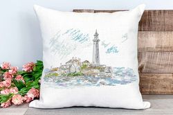 Lighthouse cross stitch pattern PDF Sea cross-stitch Instant download Embroidery design  gift Beginner needlepoint
