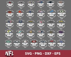 Bundle NFL Division Won Not Done Champions 2020 SVG, NFL SVG, Sport SVG