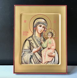 The Iveron Mother of God | High quality serigraph icon on wood | Size: 7" x 5,5" | Made in Russia