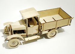 PM-Lab Self-Assembly Wooden Construction Model Kit 1:18 of USSR cargo truck AMO F-15