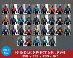 Bundle NFL Hulk Flag SVG, NFL SVG, Sport SVG PNG DXF EPS File
