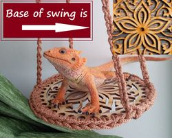 Bearded dragon swing with pillow, Lizard swing, Turtle swing, Small pet swing