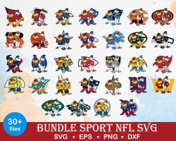 Bundle Taz and Bugs Kriss Kross NFL SVG, NFL SVG, Sport SVG PNG DXF EPS File