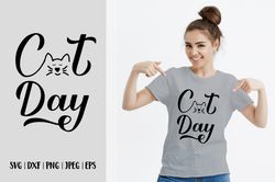 Cat Day SVG. Animals SVG. Cat face. Pet SVG