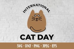 Cat Day SVG. Animals SVG. Cute cat. Pet SVG
