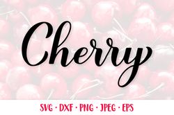 Cherry hand lettered SVG