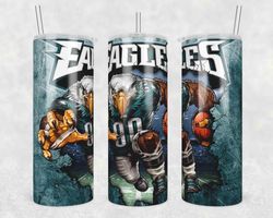 mascot philadelphia eagles tumbler wrap, 20oz tumbler wrap, mascot philadelphia eagles png, nfl football tumbler wrap