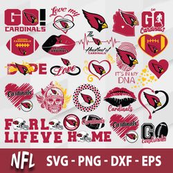 Arizona Cardinals Bundle SVG, Arizona Cardinals SVG, NFL SVG PNG DXF EPS File