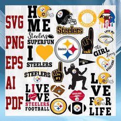 Pittsburgh Steelers NFL Svg,  Pittsburgh Steelers Svg, Bundle NFL Svg, National Football League Svg, Sport Svg, NFL FAN