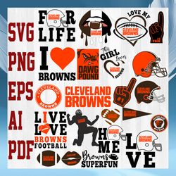 Cleveland Browns NFL Svg,  Pittsburgh Steelers Svg, Bundle NFL Svg, National Football League Svg, Sport Svg, NFL FAN
