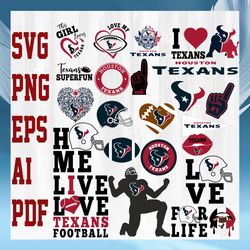 Houston Texans NFL Svg,  Pittsburgh Steelers Svg, Bundle NFL Svg, National Football League Svg, Sport Svg, NFL FAN Gift