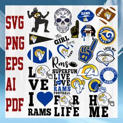 Los Angeles Rams NFL Svg, Los Angeles Rams Svg, Bundle NFL Svg, National Football League Svg, Sport Svg, NFL FAN Gift