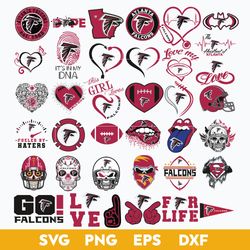 Atlanta Falcons Bundle SVG, Atlanta Falcons SVG, NFL SVG PNG DXF EPS File